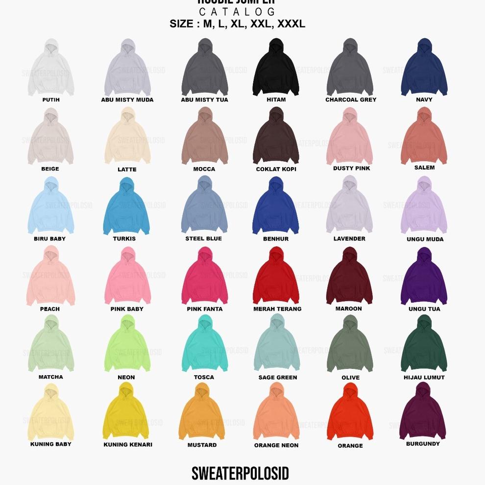 {RUS.21Jl22ᴰ} Hoodie Jumper WAUAU (Bordir) S-XXL