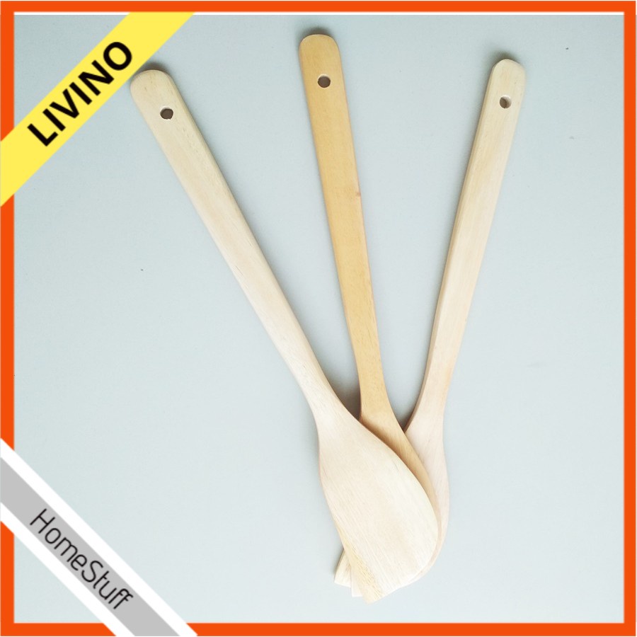 SUTIL SPATULA KAYU SOTEL Panjang Masak Lengket.ID Anti LIVINO