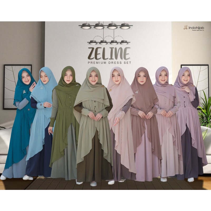 Open Pre Order(PO) Zeline dress by Indohijab | Gamis Zeline By Indohijab | Gamis Terbaru Indohijab