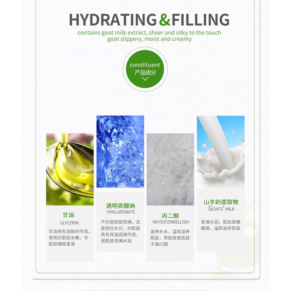 ROREC GOAT MILK FACIAL SHEET MASK- MASKER WAJAH