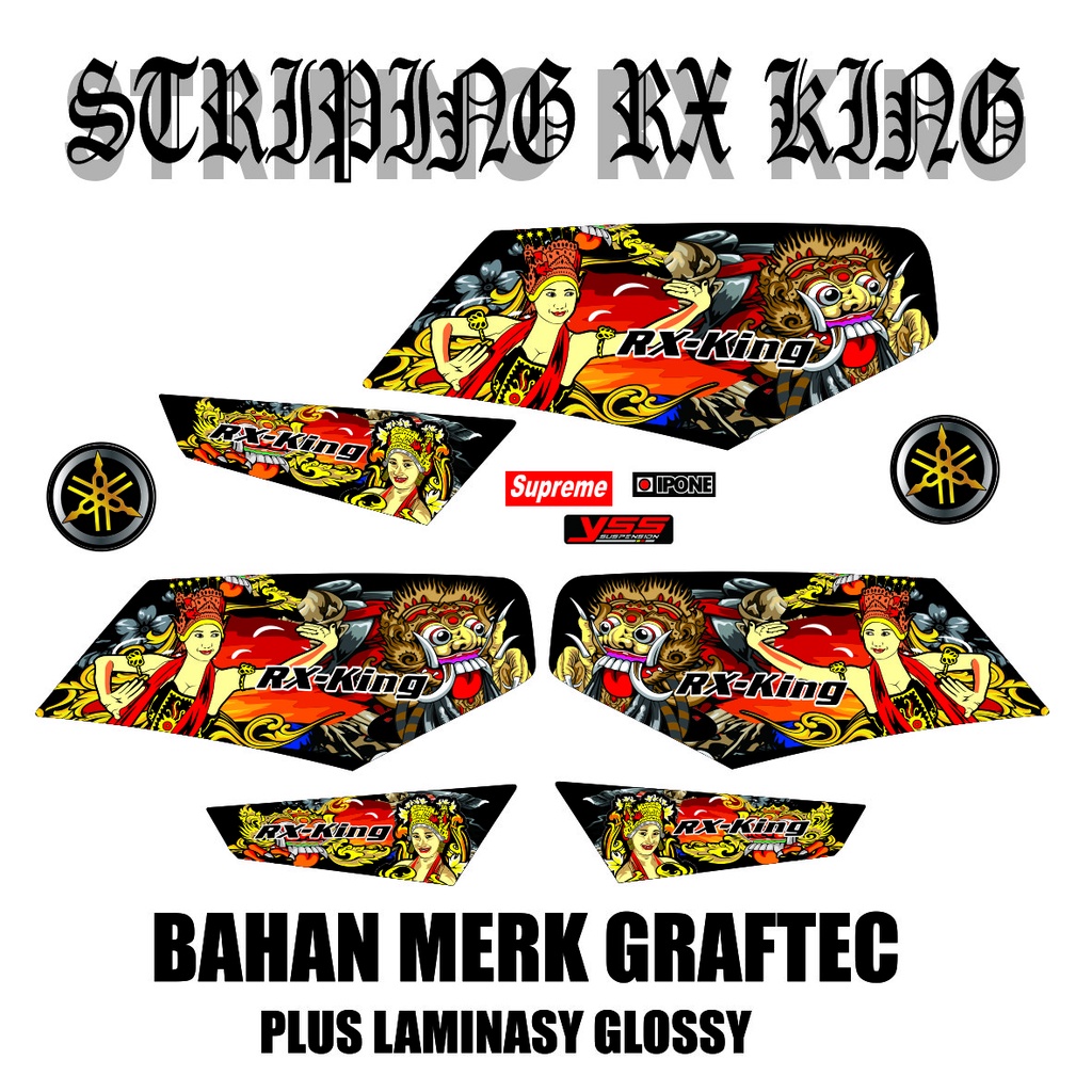STRIPING LIST YAMAHA RX KING STICKER VARIASI THAILOOK BIKE STYLE BARONG