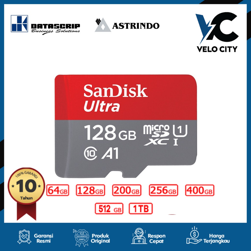 Memory Card Micro sd Sandisk 128gb 120mbps A1 NA