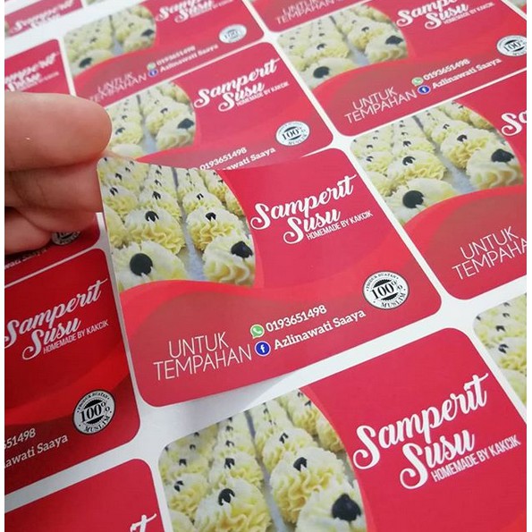 Sticker Kue Kering, Sticker Toples Custom
