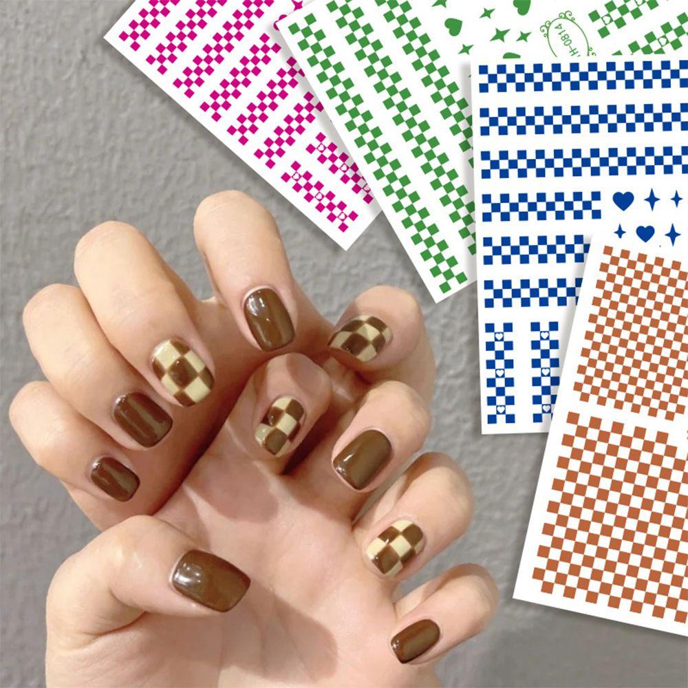 Agustina Stiker Nail Art Wanita Flame Dekorasi Nail Art Bentuk Hati Bahan Nail Art DIY Manicuring Sticker