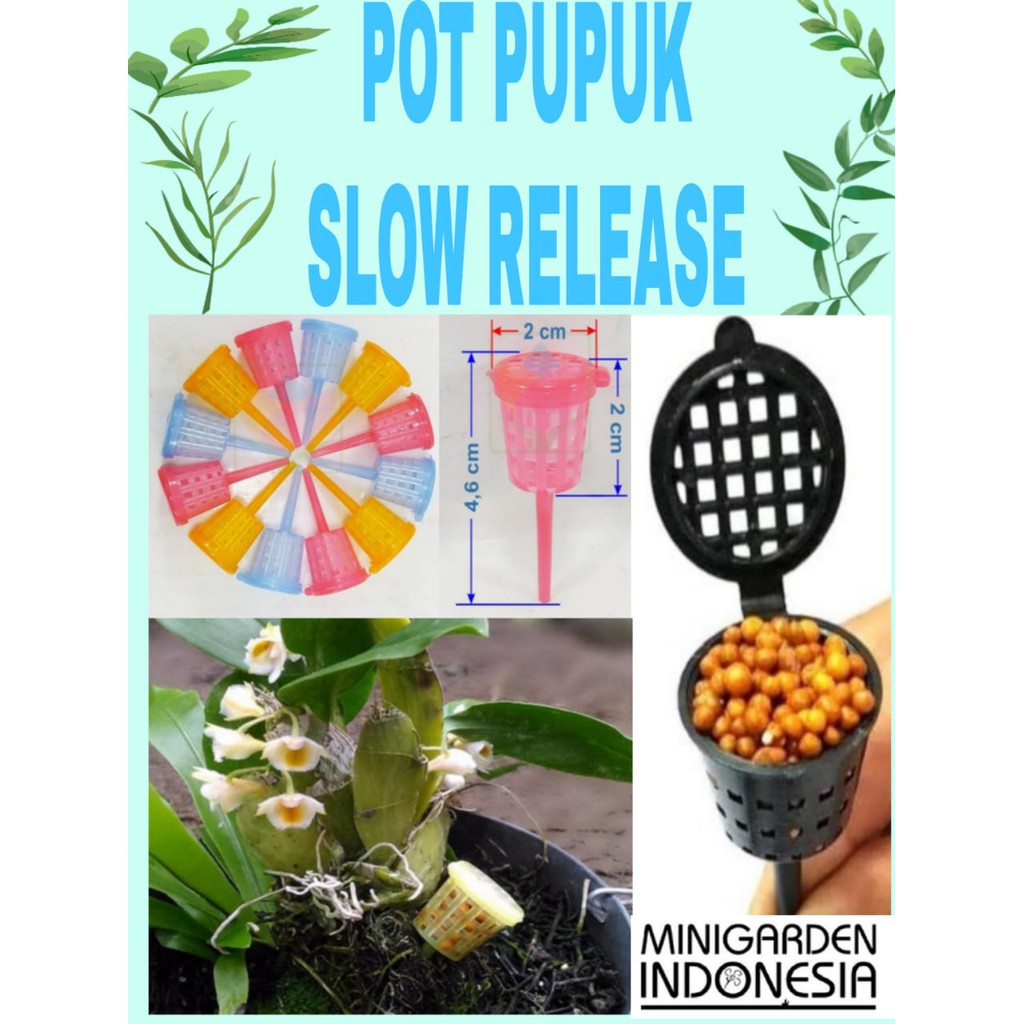 POT KERANJANG PUPUK 2 Cm Osmocote Dekastar NPK Slow Release NetPot tempat pupuk