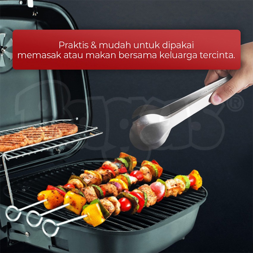 Bagus Kitchenware penjepit makanan BBQ Daging Salad 9.5&quot; type 533