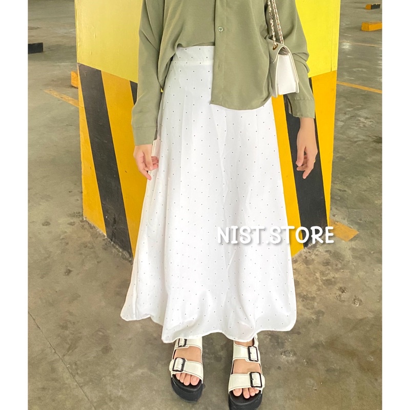 (READY) ROK POLKA | POLKA SKIRT (LONG) POLKADOT SKIRT