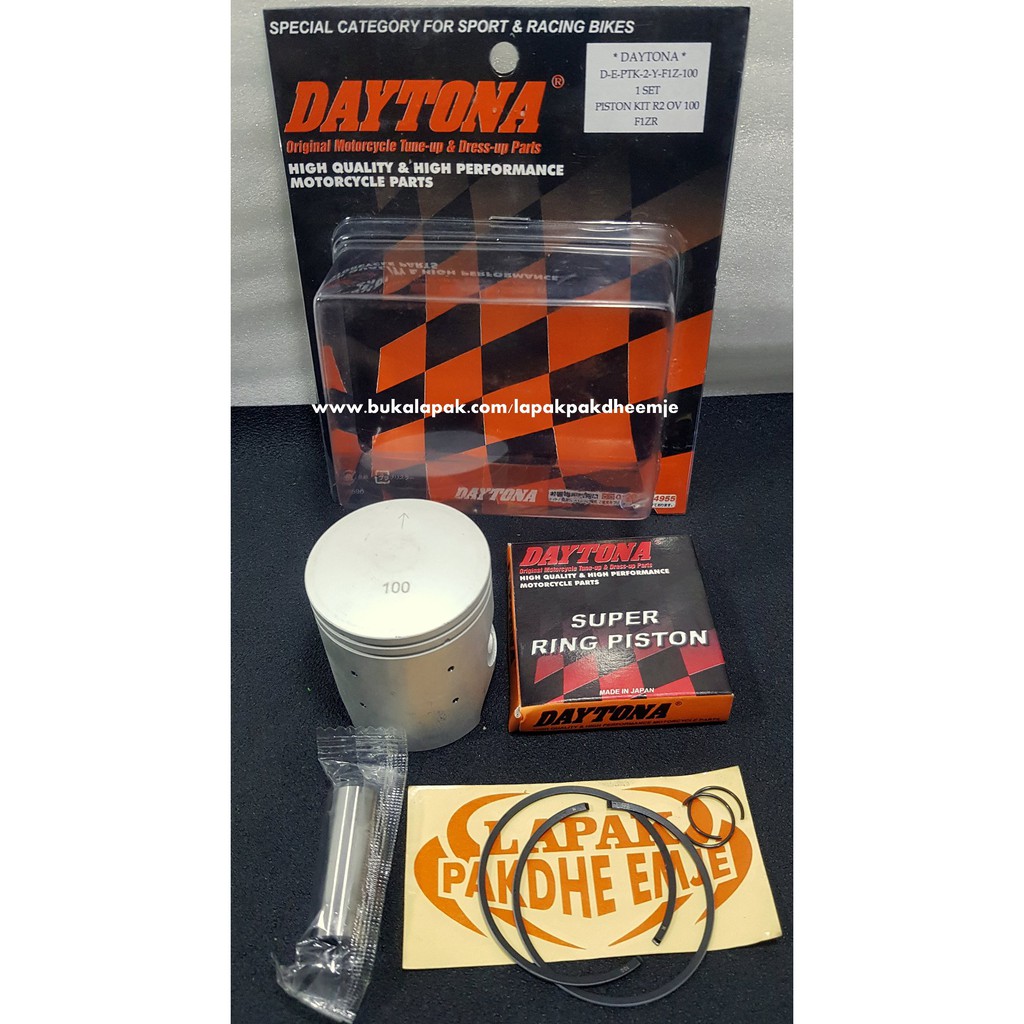 PISTON KIT FIZR DAYTONA 100 PISTON SET FIZR FORCE 1 DAYTONA ORIGINAL OS 100 OVERSIZE 100 P