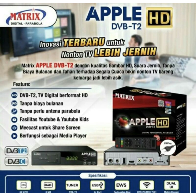 set top box receiver stb matrix apple dvb t2 digital tv