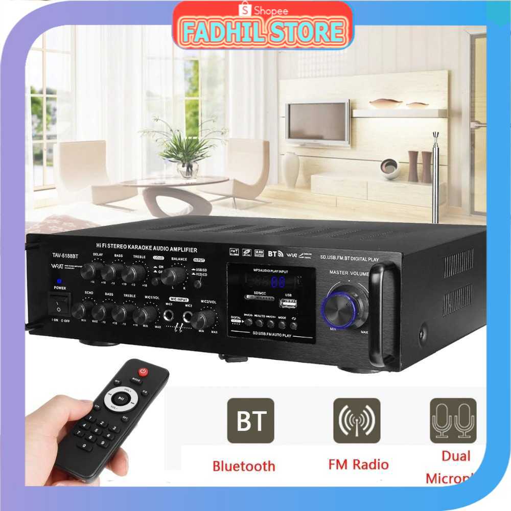 Sunbuck Bluetooth EQ Audio Amplifier Home Theater FM 2000W - TAV-6188