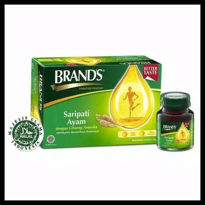 

DISKON TERBATAS !!! 70GR BRANDS SARIPATI AYAM GINSENG/ BRANDS ESSENCE OF CHICKEN @.6 BTL TERLARIS