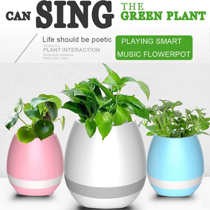 Promo Cognos Music Flower Pot Speaker Pot Bunga Bluetooth terbatas