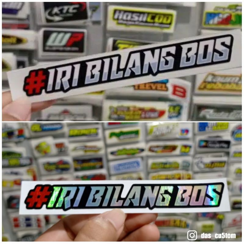 sticker printing VISOR HELM IRI BILANG BOS