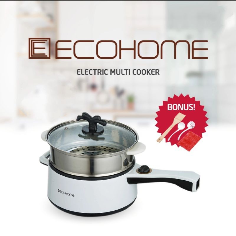 Ecohome Electric Panci listrik 2 susun multifungsi /  Panci Listrik Praktis Serbaguna