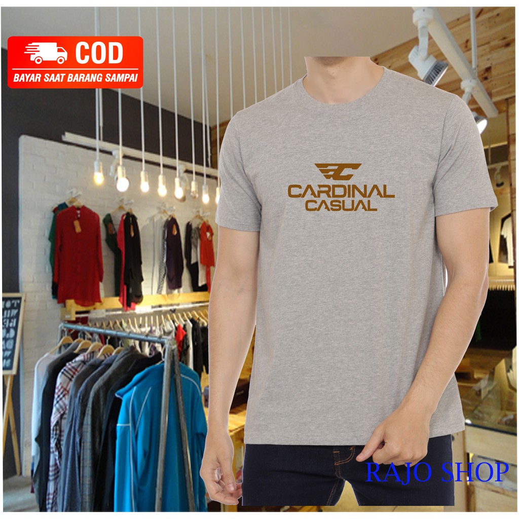 KAOS/BAJU DISTRO KEREN MURAH BAJU PRIA WANITA MASA KINI BAJU MURAH LOGO CARDINAL CASUAL GOLD