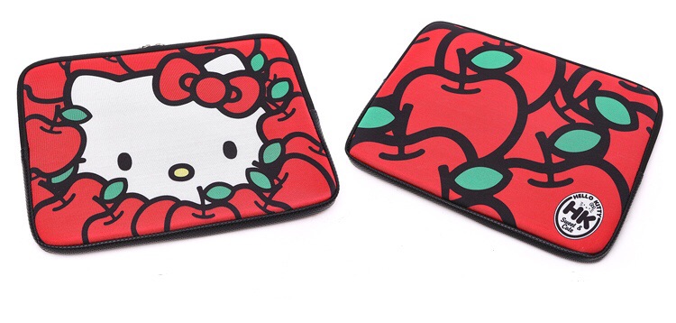 Tas Sarung Laptop Sleeve Softcase Hello Kitty  Neoprene 14 inch - Red