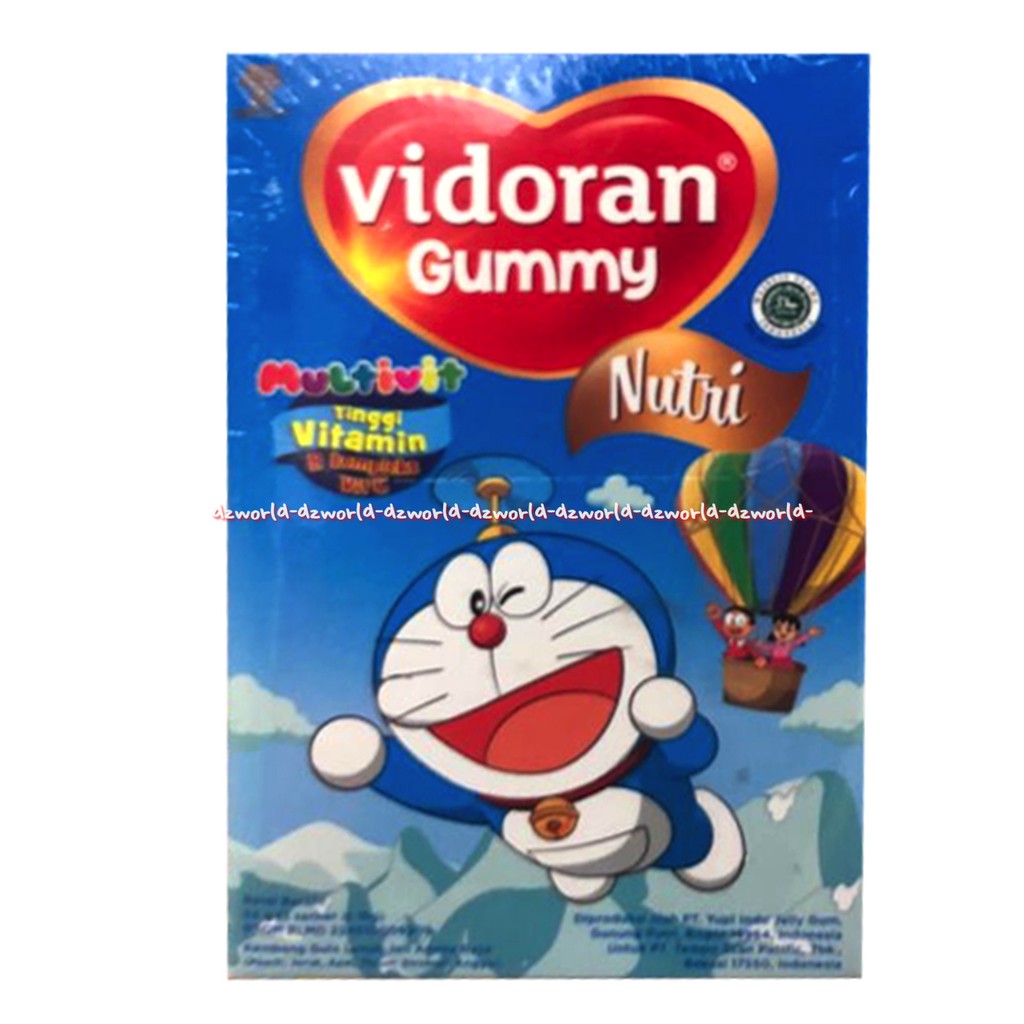 Vidoran Gummy Nutri Doraemon 60gr Vitamin C Kunyah Untuk Anak-anak Fidoran Gumy