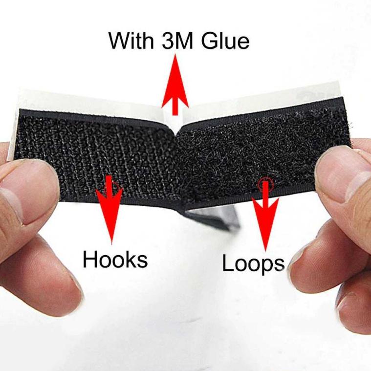 

が Lakban Perekat Double Tape Velcro Hook and Loop Magic Nylon Sticker ↢