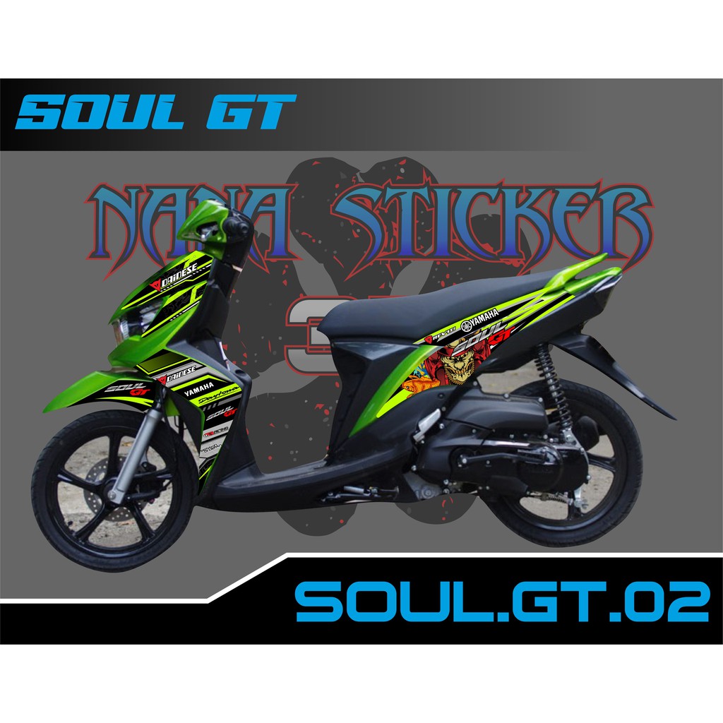 Striping MIO SOUL GT 2013 - Stiker SOUL GT List Variasi Motor STICKERSOUL GT CODE 02