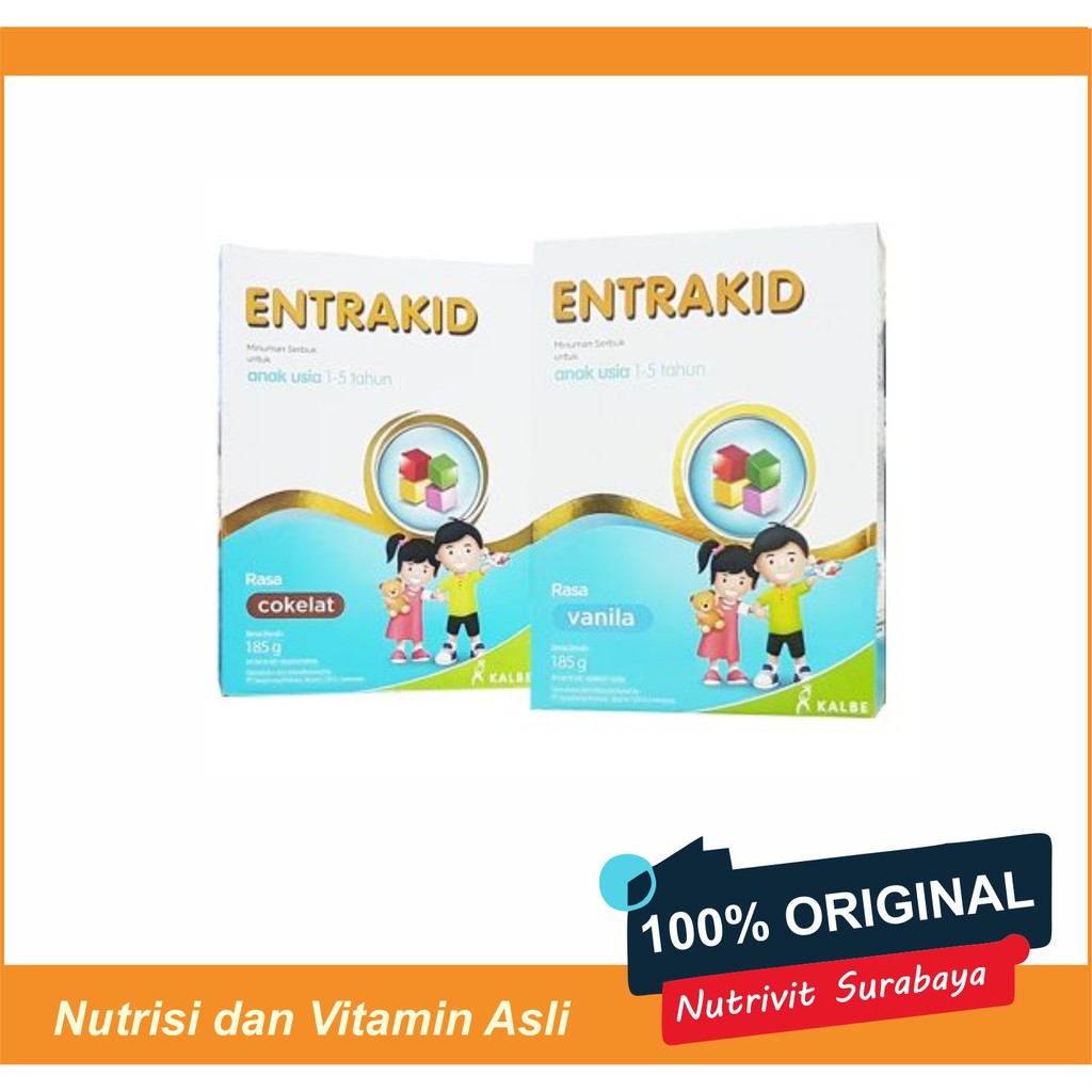 SUSU ENTRAKID COKLAT / VANILLA 185 GR