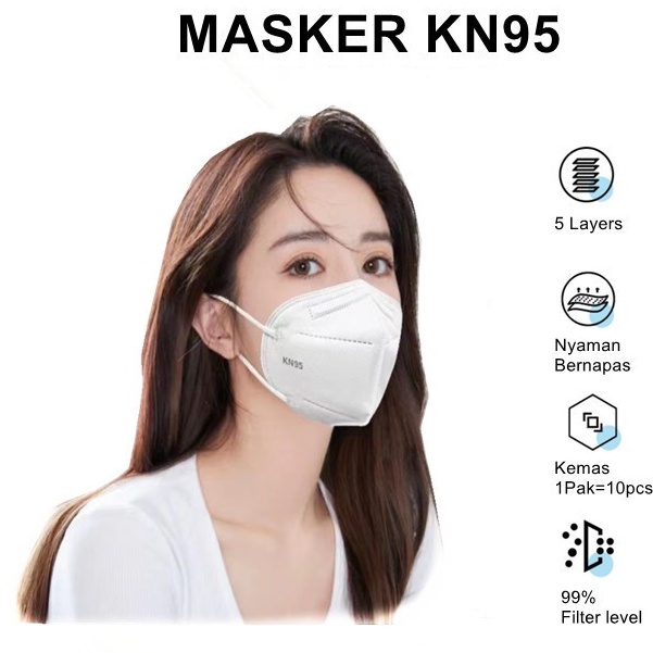 FUTAKO Masker KN95 Masker KN 95 Masker 5 Lapis Masker Anti Virus 10 PCS