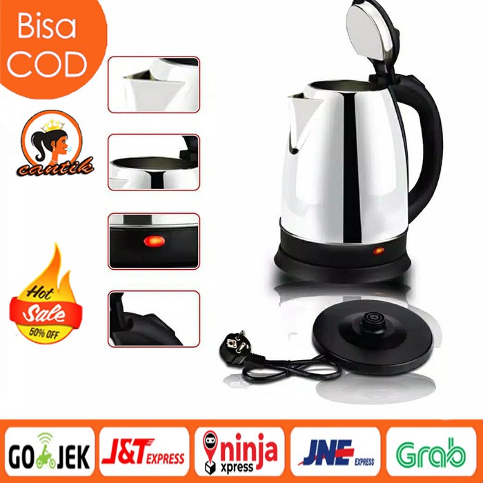 2 Liter - Teko Listrik Pemanas Air Kettle Listrik Ceret Pemanas Air Electric Kettle