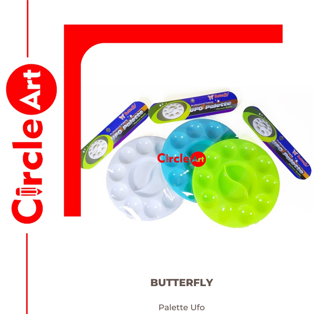 

Palette Ufo Bulat Butterfly Warna / Palet Lukis Warna-Warni / Palette Plastik