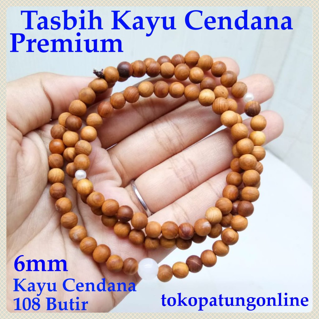 Tasbih Kayu Cendana Import 108 Butiir 6mm