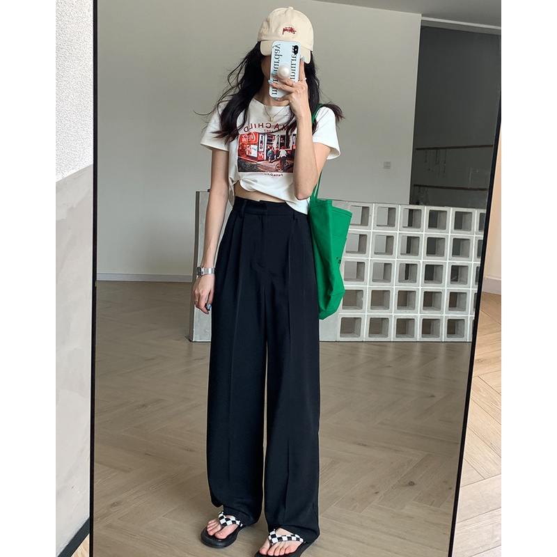 celana kulot panjang highwaist Wide leg pants loose korean style celana hitam celana panjang pants wanita