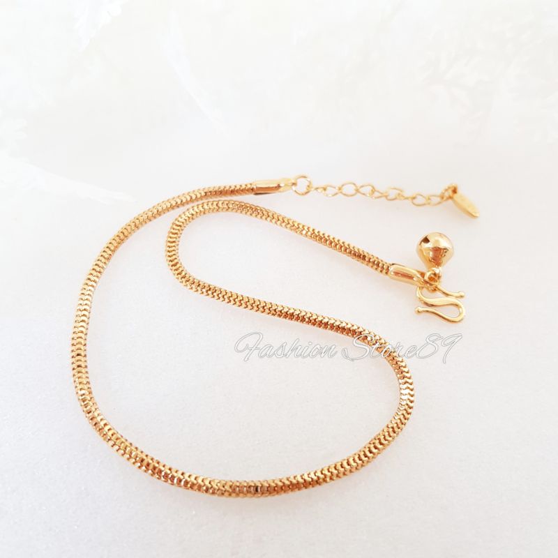 Gelang Tangan &amp; Kaki Milano Perhiasan Lapis emas 18k Xuping Yaxiya impor Bestquality simple