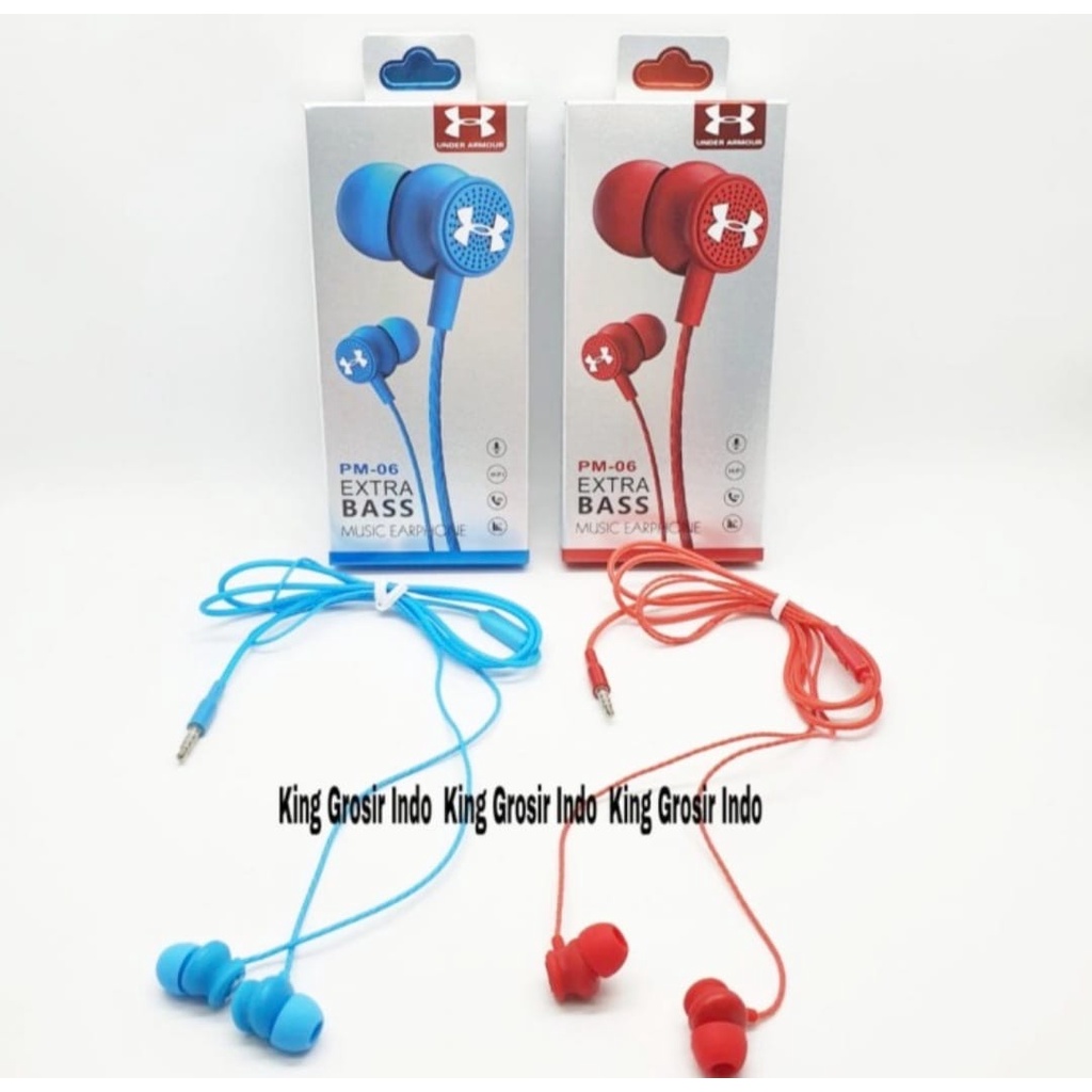 Headset Handsfree PM-06 Earphone PM 06 EXRTA BASS PM06