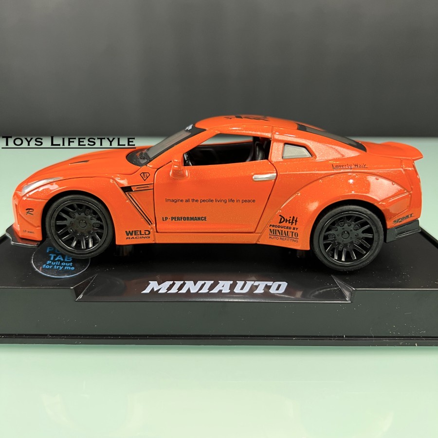 Miniauto Diecast - Nissan GT-R R35 (Oranye)