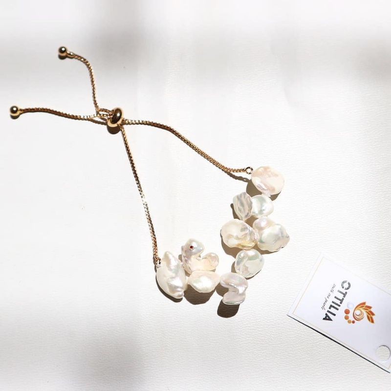 GELANG MUTIARA AIR TAWAR KESHI