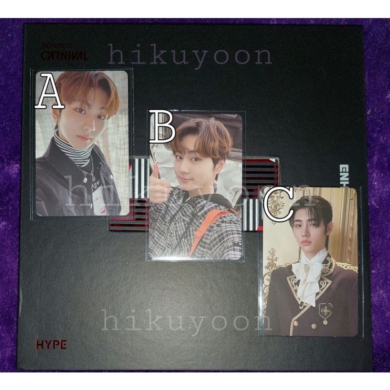 (READY) PC Photocard Enhypen Jungwon Hype Jungwon Down Sunghoon UP BORDER: DAY CARNIVAL