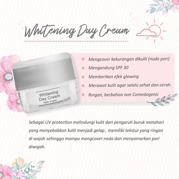 MS Glow Whitening Day Cream GIRLSNEED77 Krim Siang Pelembab Mencerahkan Wajah