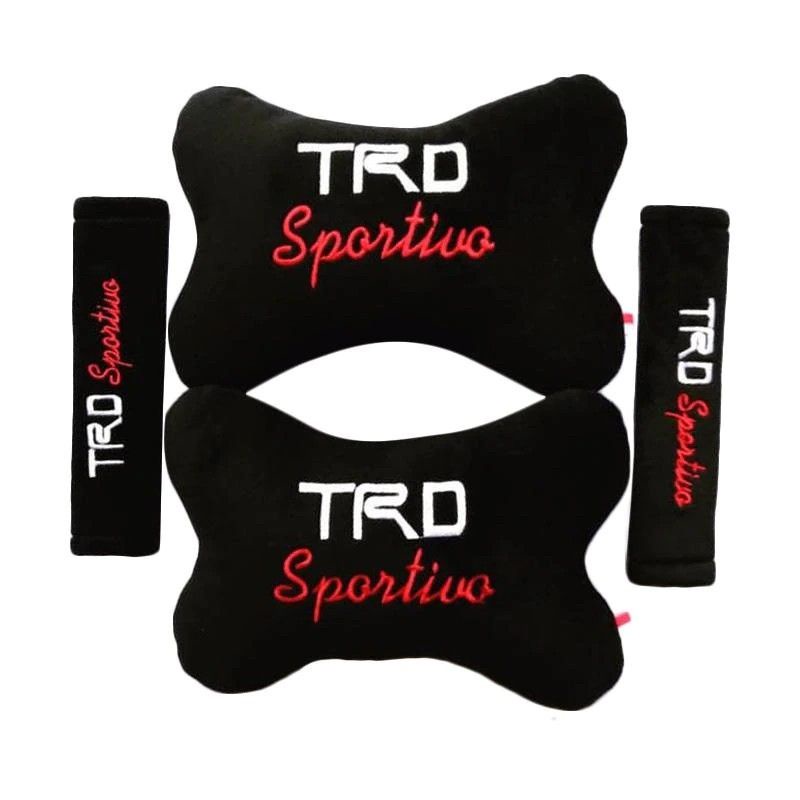 Bantal Mobil TRD Sportivo Racing 2in1 Headrest Set Car