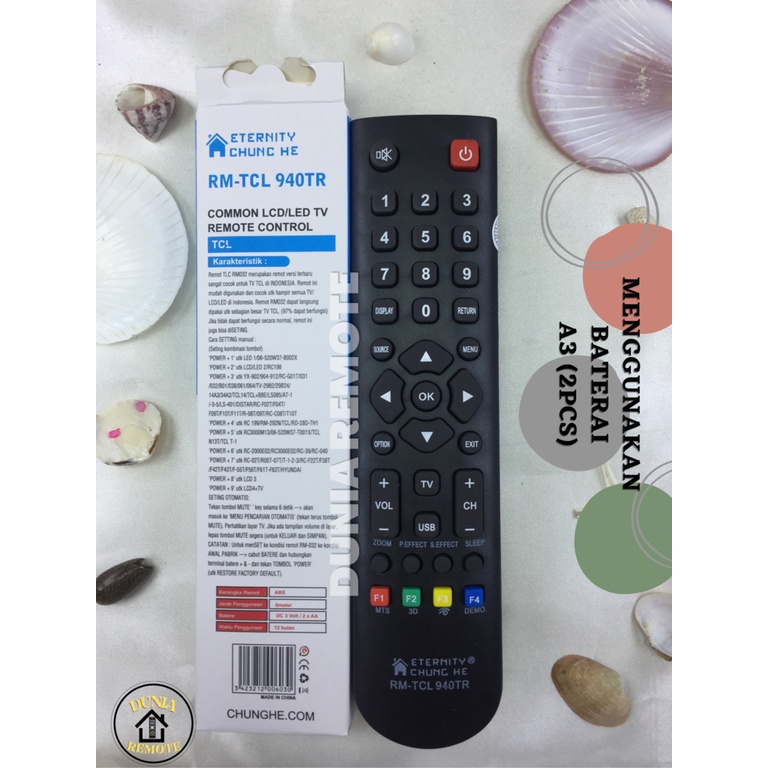 Remot Remote TV TCL Multi LCD LED Smart 4K Universal RM- 940 tanpa setting