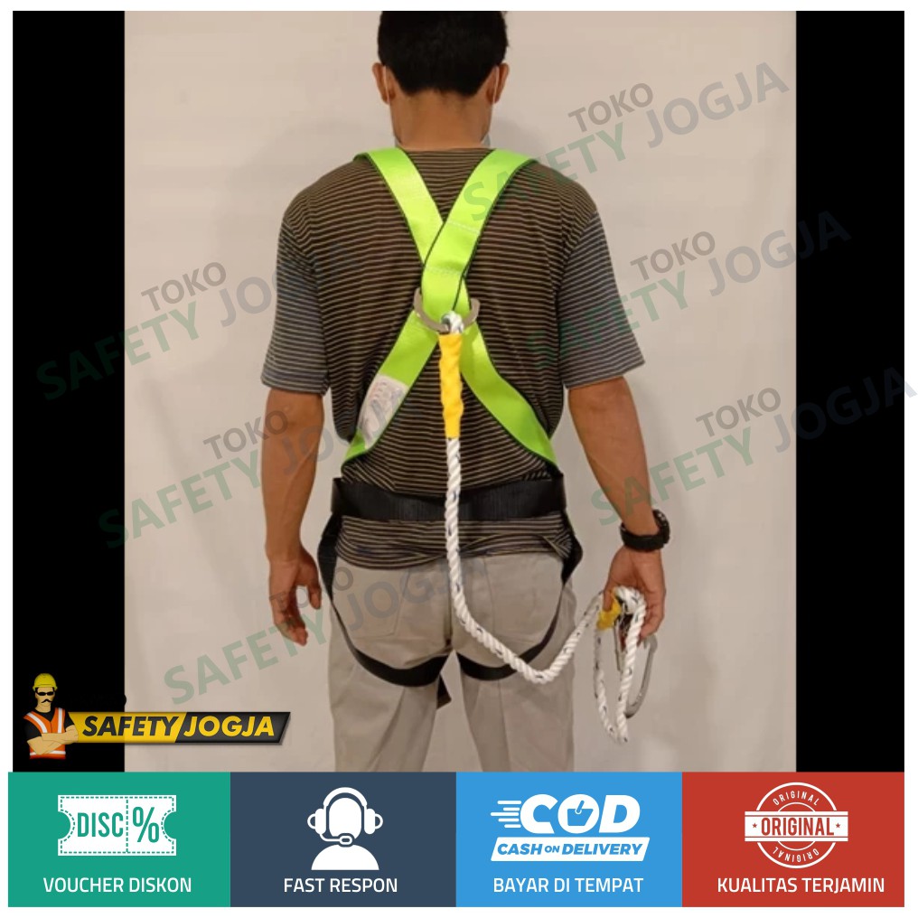 SAFETY BELT FULL BODY HARNESS SINGLE BIG HOOK ECO GOSAVE