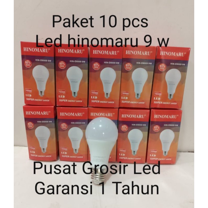Paket 10 pcs Lampu Led Hinomaru 9 watt 9w