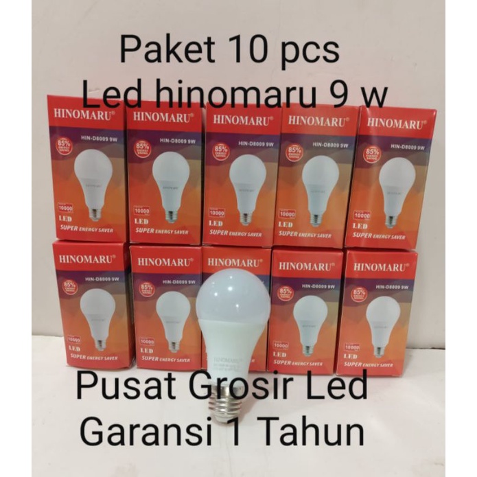 Paket 10 pcs Lampu Led Hinomaru 9 watt 9w