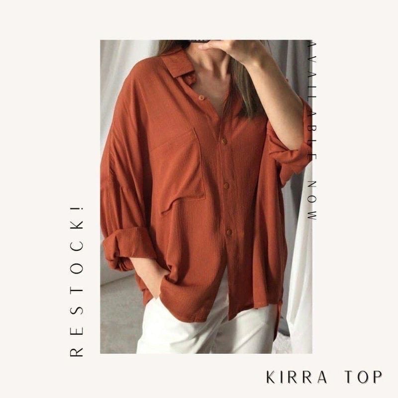 Maja shirt Kemeja Rayon crinkle Airflow Kemeja Korean Style Kemeja Bloush Crinkle Airflow