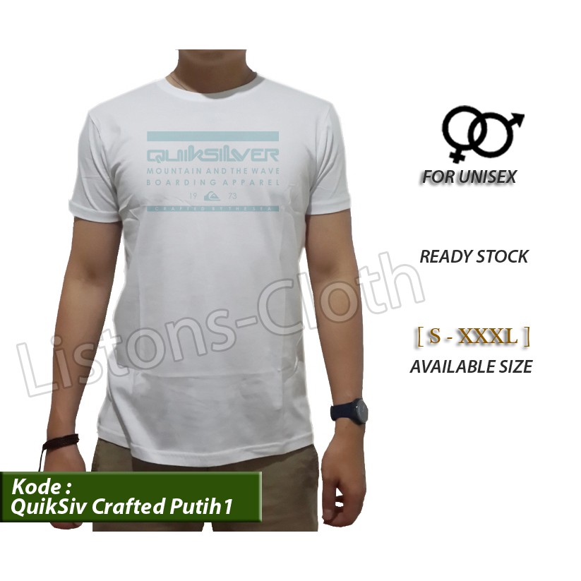  kaos distro quiksilver  mountain and the wave putih1 t 