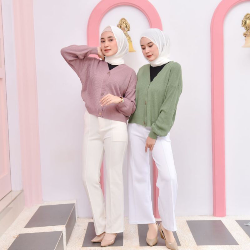 SHIREN CARDIE STARDA TANGAN BALOON KARDIGAN RAJUT KANCING-6