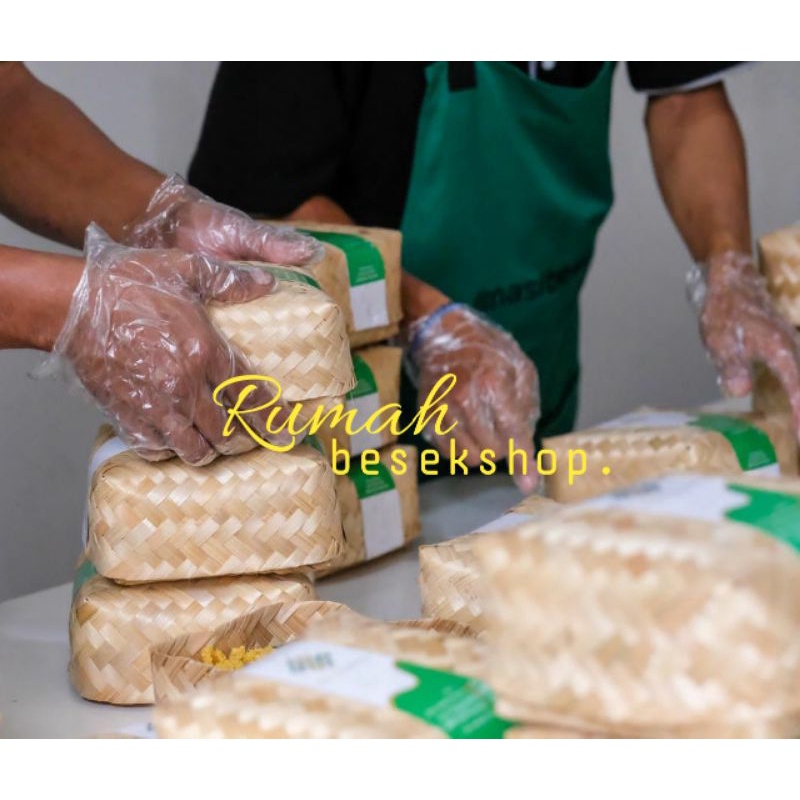 10 PASANG BESEK BAMBU 15X15 MURAH / BESEK ANYAMAN BAMBU / GROSIR BESEK BAMBU