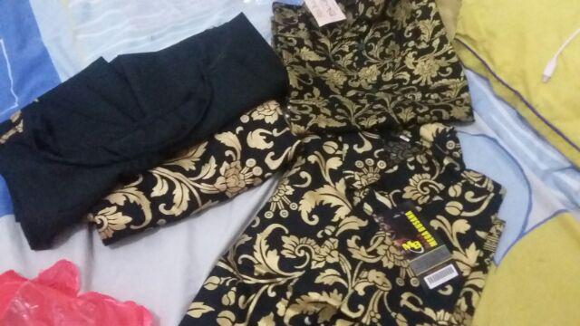 Real Picture Original Hem/kemeja Batik Anak Cowok Laki Laki 2-8 Tahun Dan 9-15th Murah Lengan Pendek