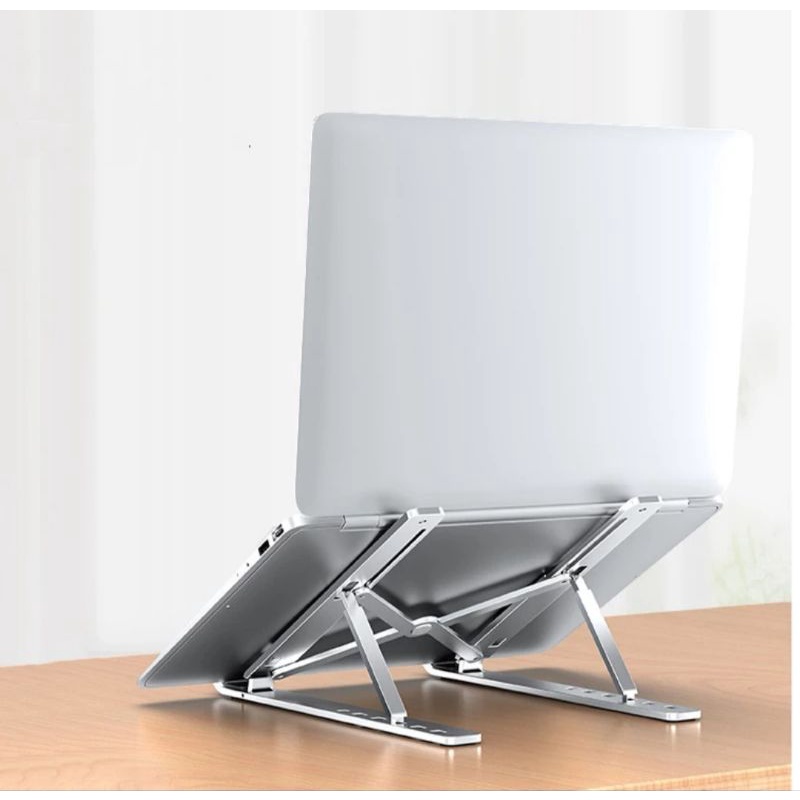 Holder Laptop Macbook Standing Tablet Portable Dudukan Aluminium Alloy Multifungsi Universal