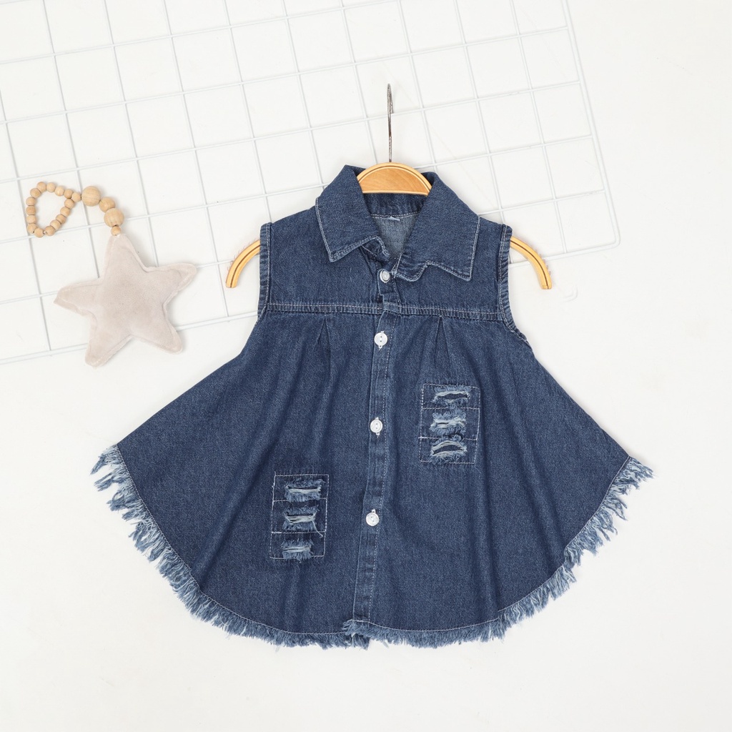 DRESS RAWIS DRESS JEANS ANAK 1-4 th Dress Anak Jeans