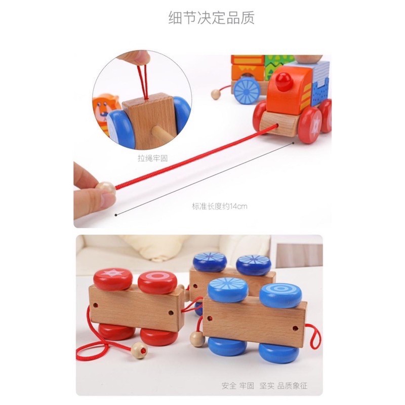 happy circus trains blocks baby bright wooden blocks mainan balok kayu anak- kado anak - hadiah anak