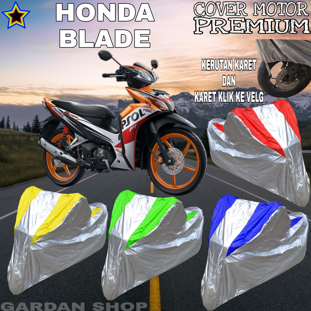 Sarung Motor HONDA BLADE Silver KOMBINASI Body Cover Honda PREMIUM