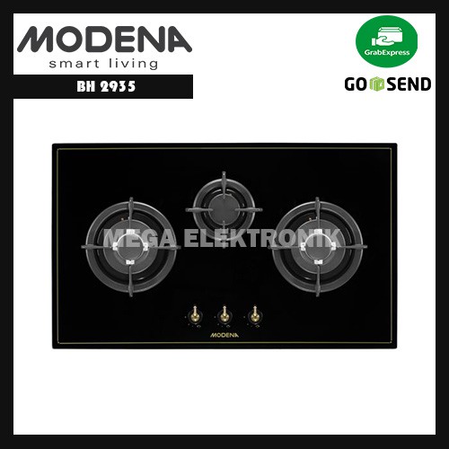 Modena BH 2935 Gas Hob Kompor Tanam 3 Tungku